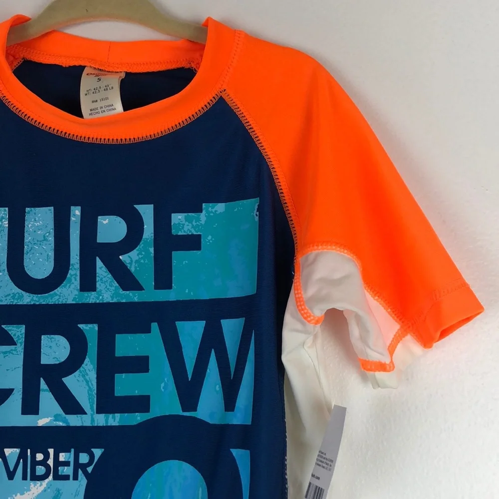 OshKosh B’gosh l NWT Orange & Blue Surf Rash-guard